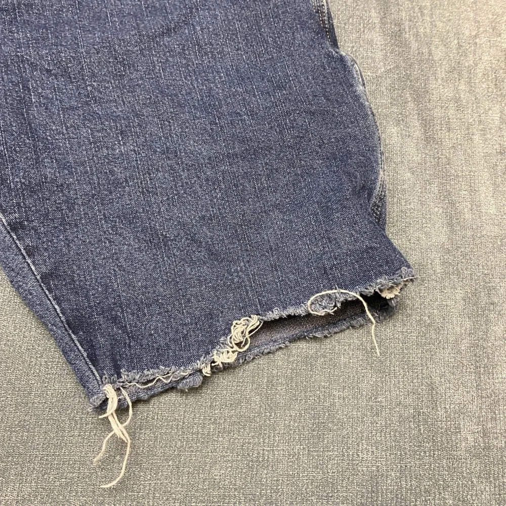 Wrangler Carpenter Shorts Men 32 Blue Denim Stretch Utility Workwear Hammer Loop
